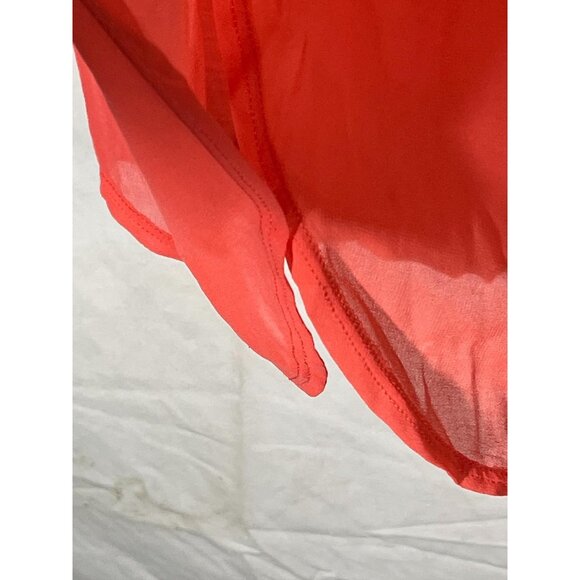 American rag short sleeve shirt sheer pink lace open back floral small READ - Picture 9 of 14